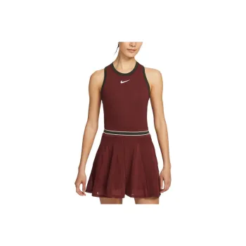 Nike Court SlamDri Fit SS25 Sleeveless Dress Women's Dark Team Red/Redwood Green/Dark Team Red/White Color