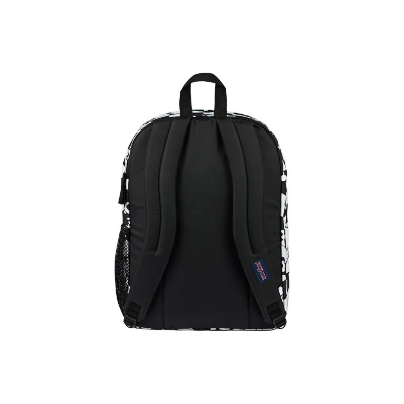JanSport Polyester Backpack Unisex Black & White-4