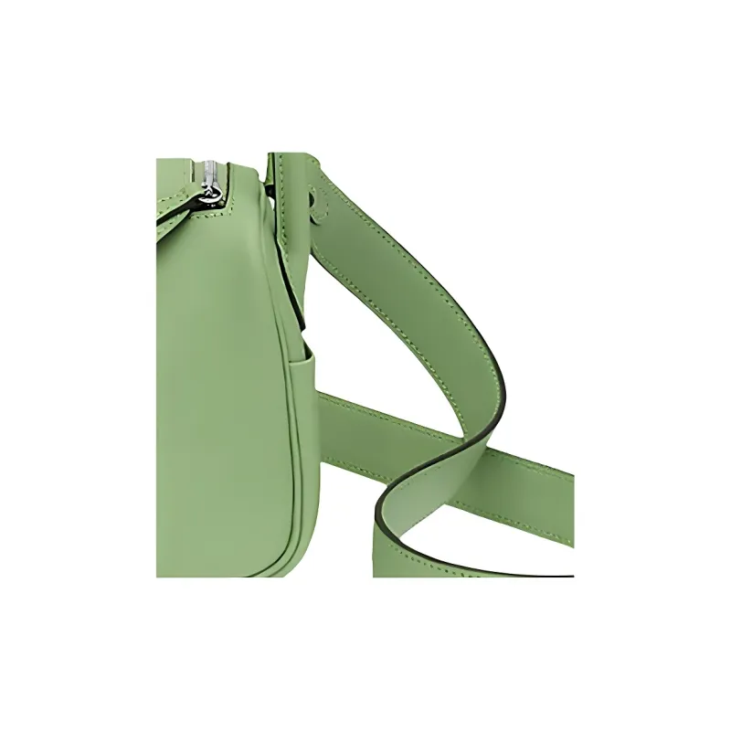 HERMES Lindy Cow Leather Handbag Mini Women's Avocado Green-1