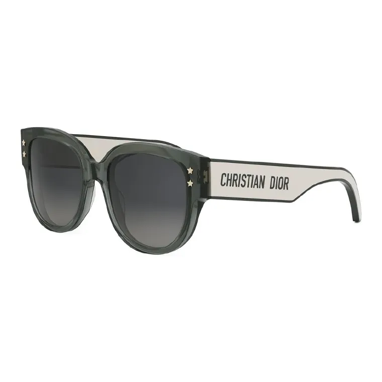 DIOR Cellulose Acetate Irregular Shape Sunglasses Unisex Green-0