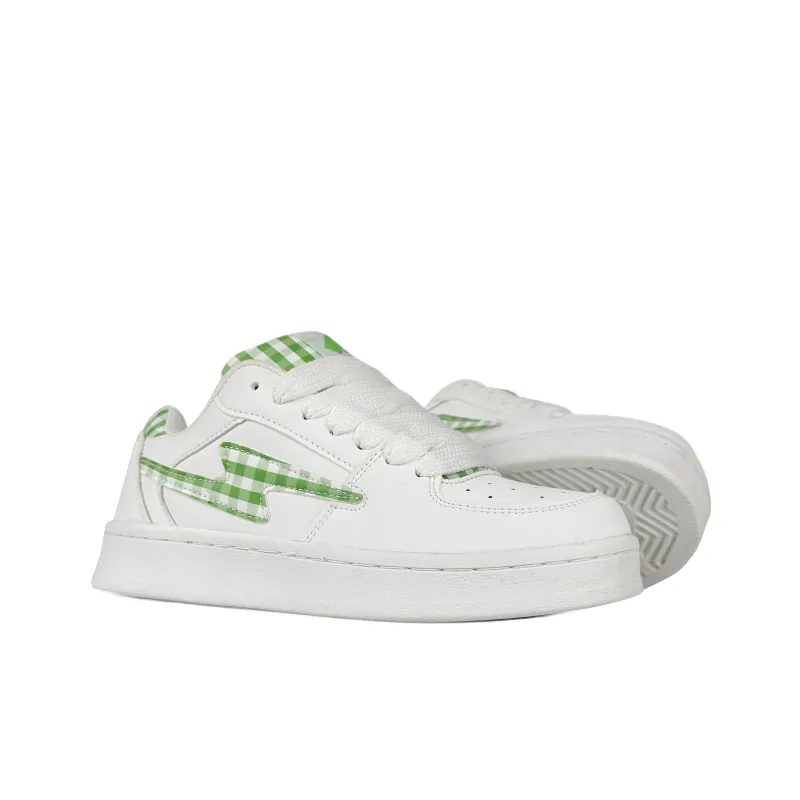 Rongchuan Slip Resistant, Abrasion Resistant, Lightweight Low Top Skateboard Shoes Unisex White Pink Square-15