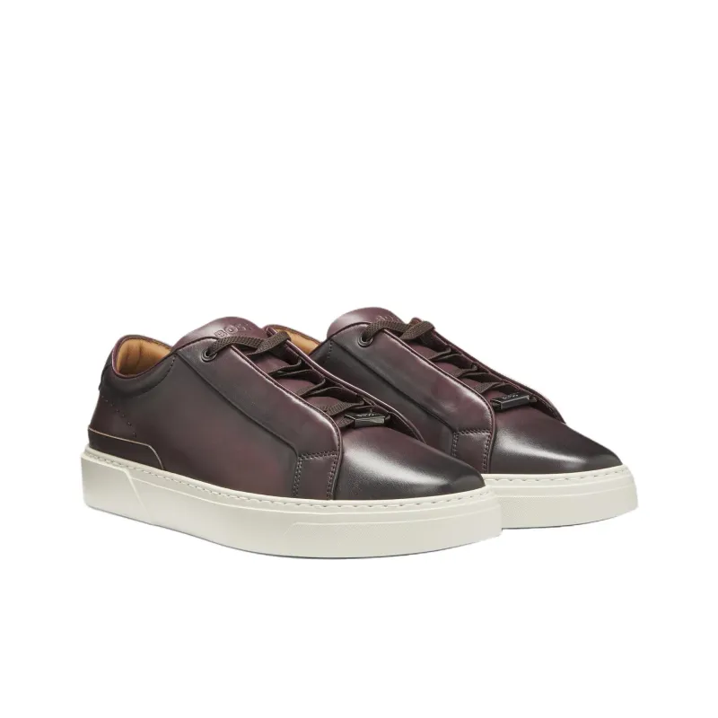 HUGO BOSS Gary Low Top Skateboard Shoes Men's Dark Red-2