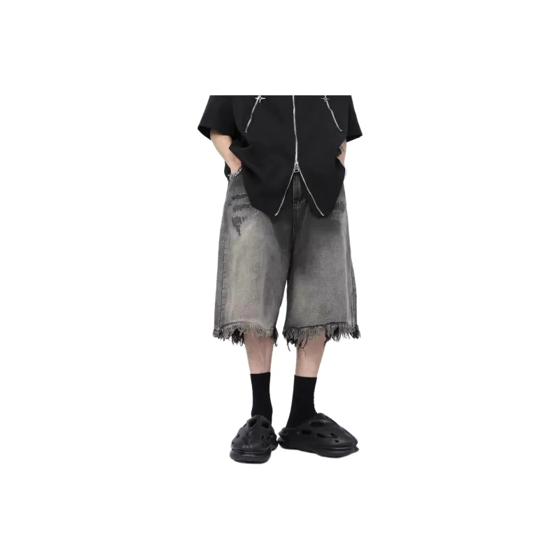 KVIV Denim Shorts Men Black -0