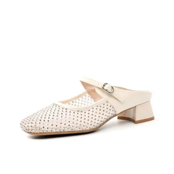DAPHNE Rubber Sole Slip Resistant Closed Toe Slippers Women's
