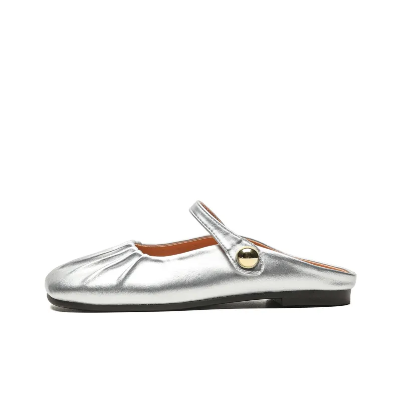 MADALLO Rubber Sole Slip Resistant Closed Toe Slippers Women's-5