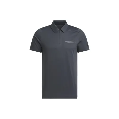Adidas SS25 Polo Shirt Men's Dark Heather Gray