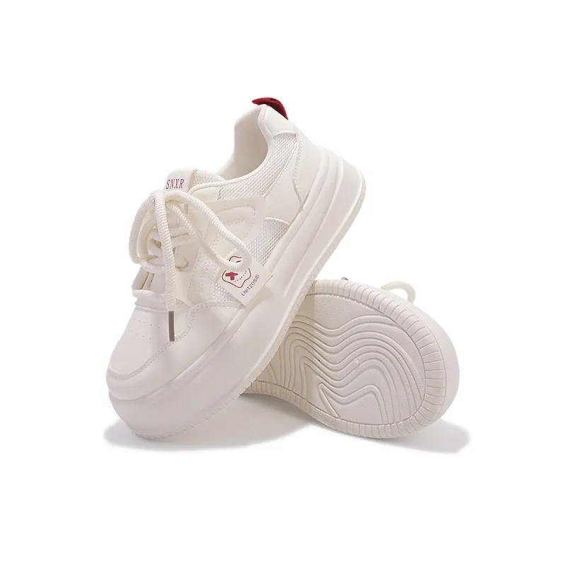 Miss Zhang Abrasion Resistant Low Top Skateboard Shoes Women's Beige-5
