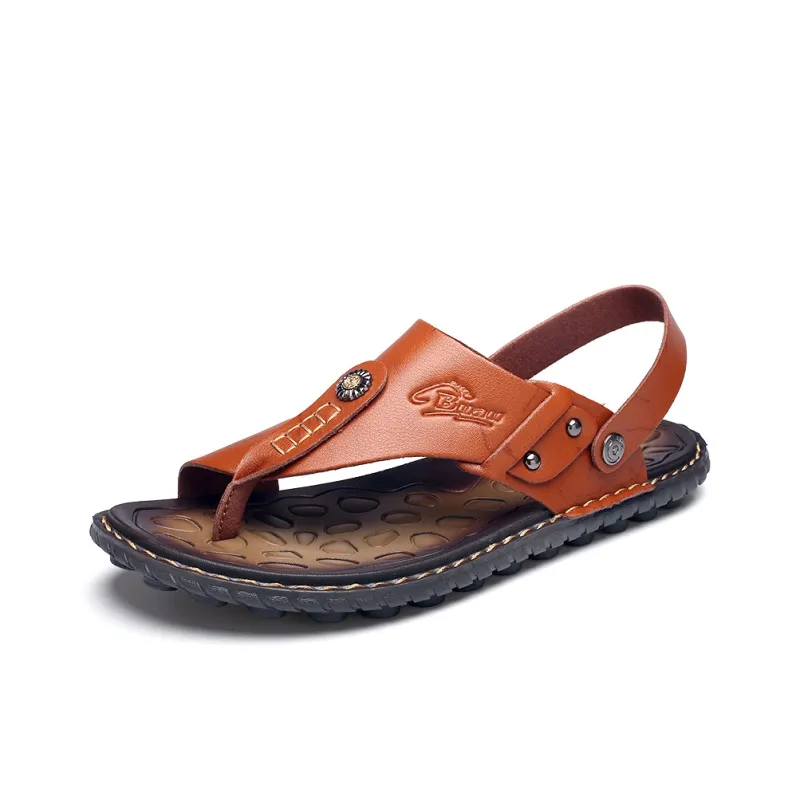 LEXON Beach Sandals Men Brown-6