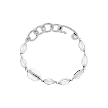 JIL SANDER Brass, Resin Bracelets Men's Silver