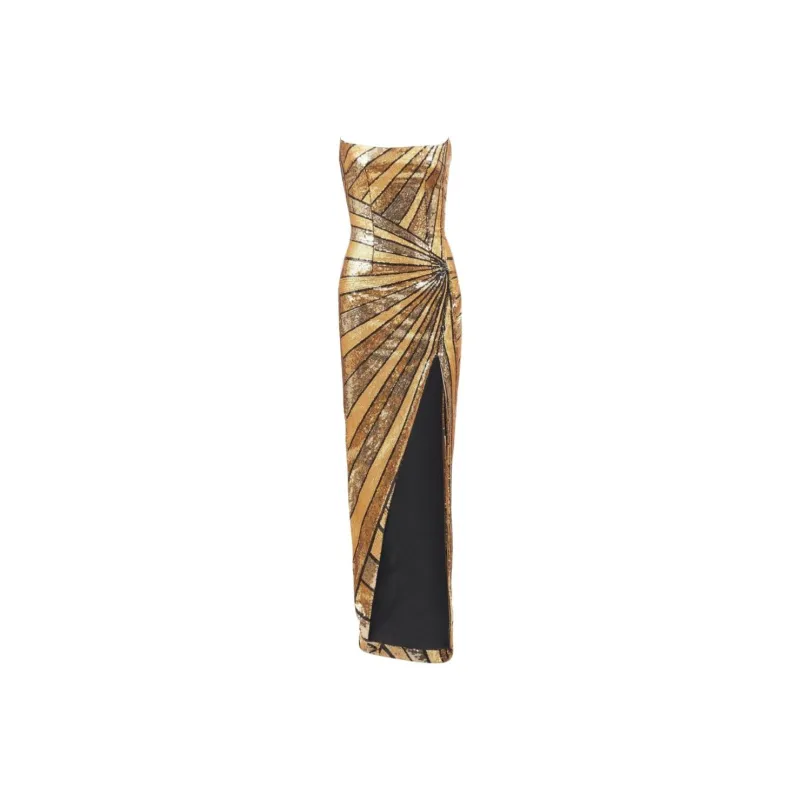BALMAIN Slip Dresses Women's Gold-0