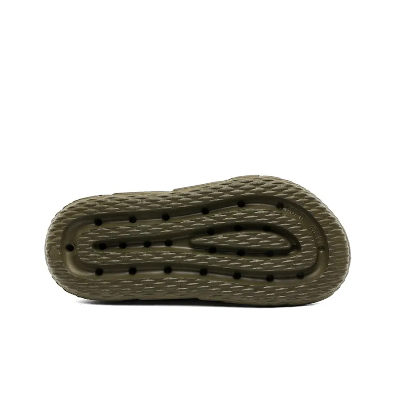 LUOMAIKE Rubber Sole Slip Resistant Slide Slippers Men's Olive Green-4