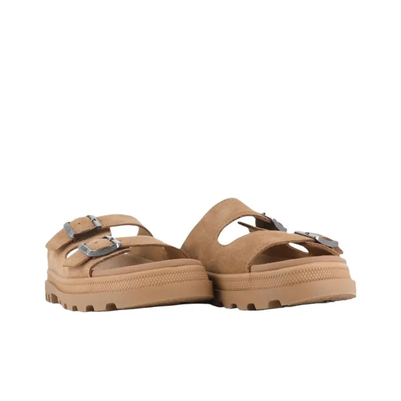 Palladium Slip Resistant Abrasion Resistant Slide Slippers Unisex Brown-2