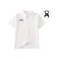 Women's Short-Sleeved White Thai-Style Shirt+Black Crisscross Thin Bow Tie