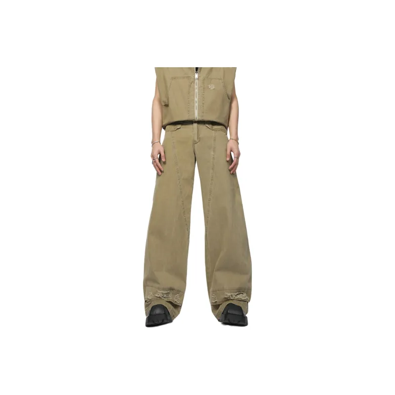 Concubine Zhu Jeans Unisex Khaki-0
