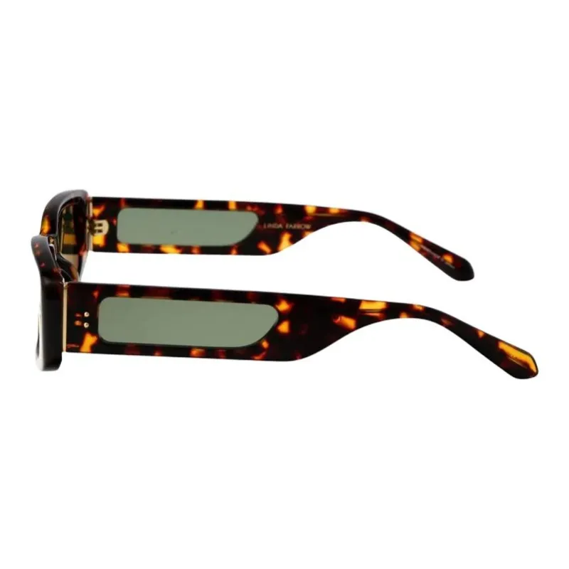 Linda Farrow Acetate Rectangular Sunglasses Women's Tortoiseshell-2