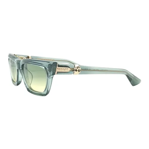 Chrome Hearts Acetate Silver Square Sunglasses Women's Green