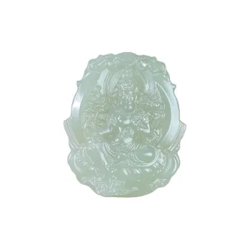 BUDOUXIAOAI Pendants White Jade/Pale Greenish White Jade Unisex