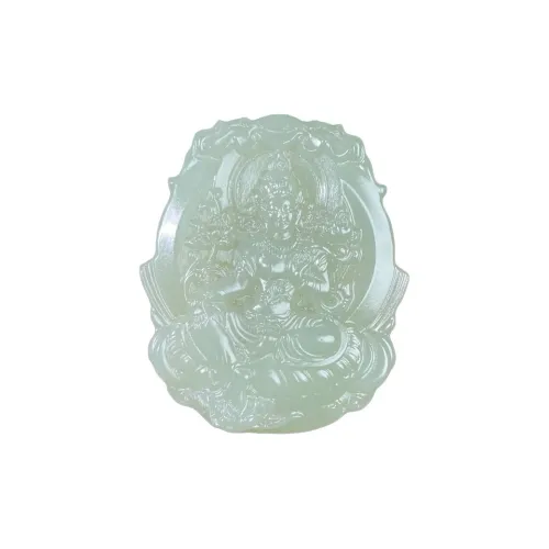 BUDOUXIAOAI Pendants White Jade/Pale Greenish White Jade Unisex