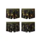 4 Pack[Heart Black Yellow+Heart Black Yellow+Black Yellow 0+Line Black Yellow]