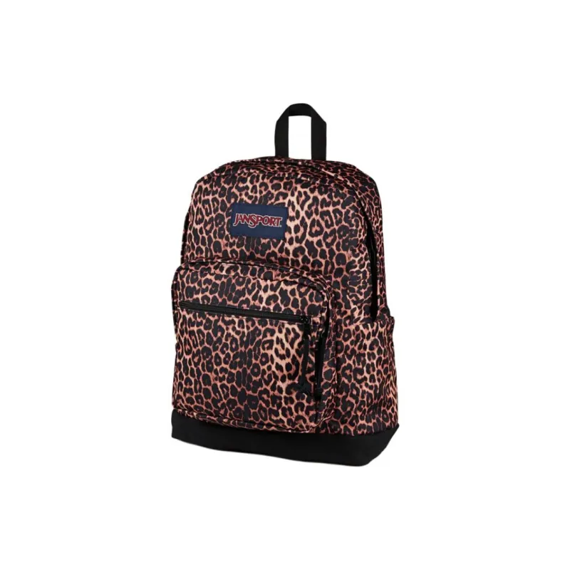 JanSport Suede Backpack Unisex Leopard Print-1