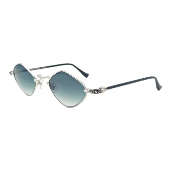 Chrome Hearts Titanium Irregular Shape Sunglasses Men's Silver