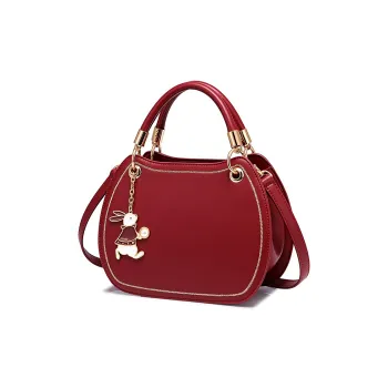 JUST STAR Synthetic Leather Handheld Handbag Regular Women's Red/Blue