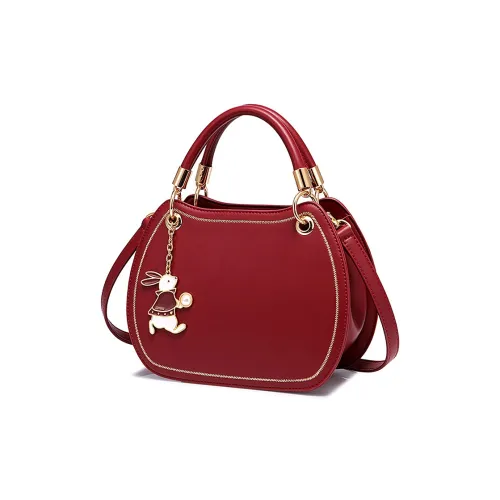 JUST STAR Synthetic Leather Handheld Handbag Regular Women's Red/Blue