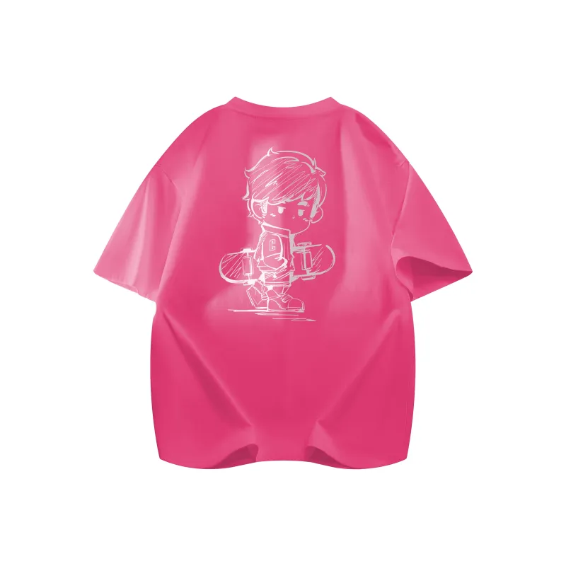 CHOUCHOUS Drop Shoulder Sleeve T Shirt Women's-14