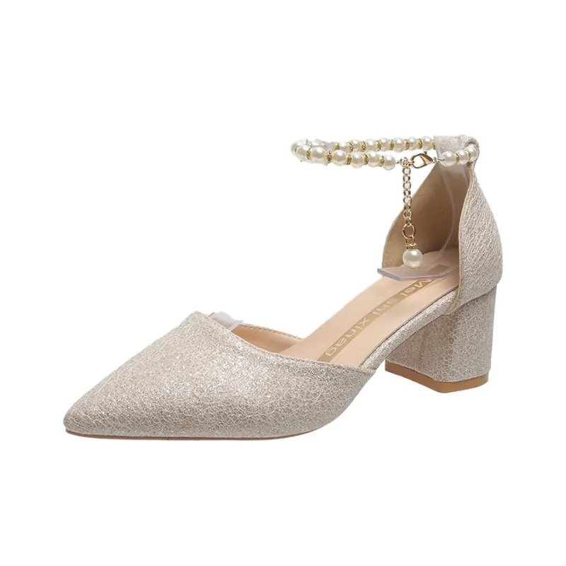 Alxnan High Heels Women's Silver/Champagne-7