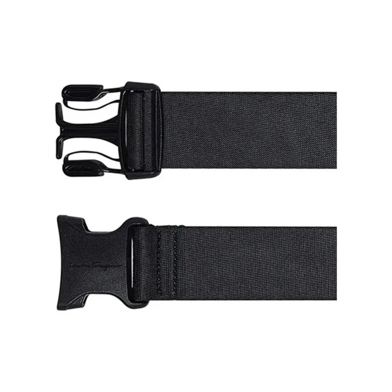 FERRAGAMO Calfskin Bag Straps Men's Black-1
