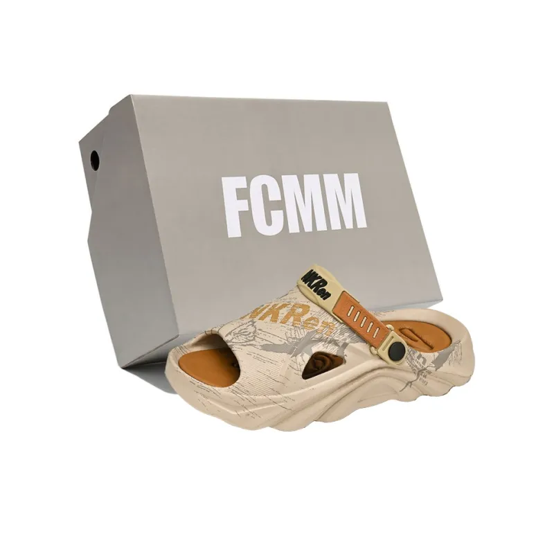 FCMM Beach Sandals Men Khaki/Black/White-0
