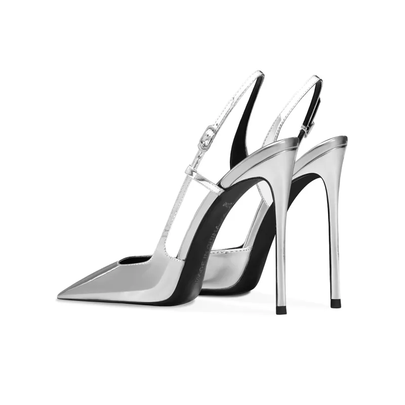 Ganxiaojie High Heels Women's Silver-3