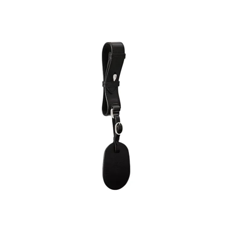 GUCCI Leather Luggage Tag Unisex Black-1