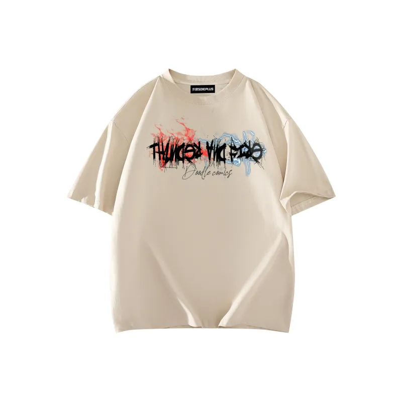 SOIE T Shirts Unisex Light Beige Apricot-1