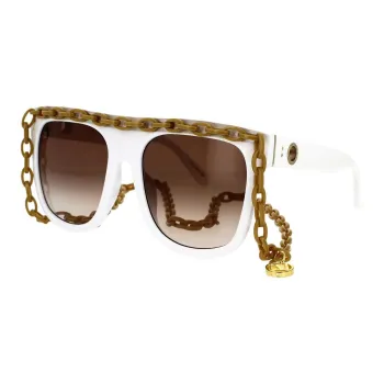 Linda Farrow Acetate Square Sunglasses Women's White