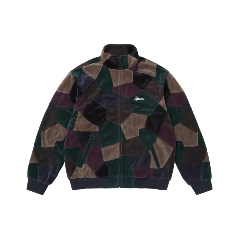 Supreme Patchwork Velour Track Jacket-0