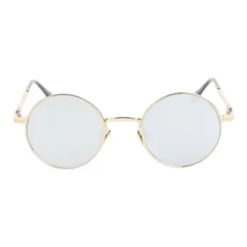 Valentino Metal Round Sunglasses Unisex Gold