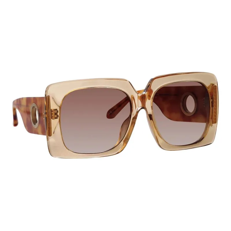 Linda Farrow Acetate Square Sunglasses Women's Yellow-2