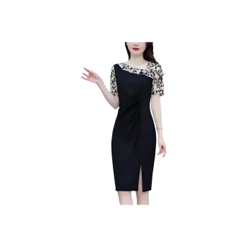 Flowers In Water Short Sleeved Dress Women's