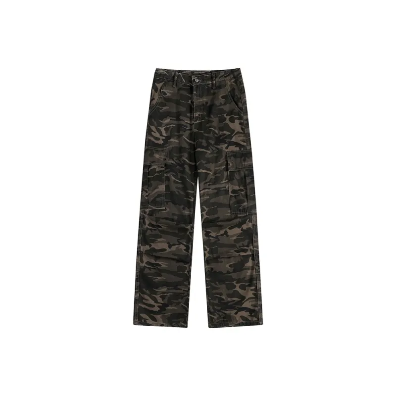 OPMO Casual Pants Unisex Camouflage Yellow-0
