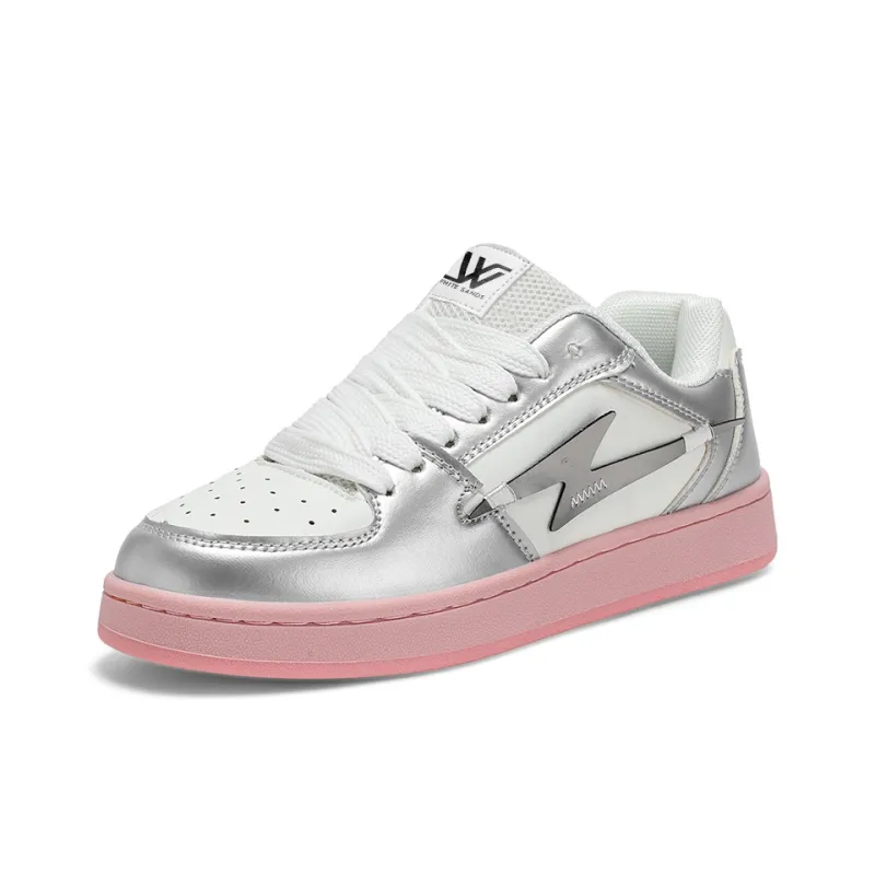 White Sands Slip Resistant, Abrasion Resistant, Breathable, Lightweight Low Top Skateboard Shoes Unisex-30