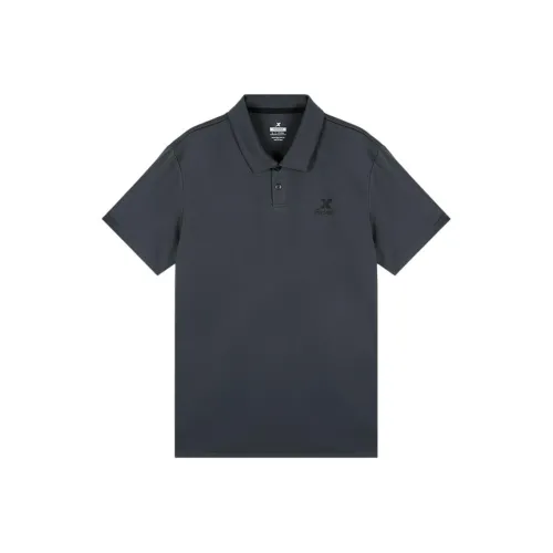 XTEP Polo Shirt Men's Dark Brick Gray