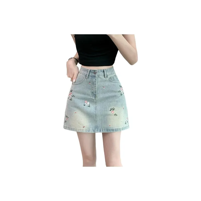 Garbege Denim Short Skirts Women's-0