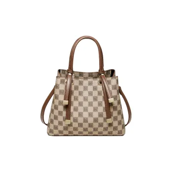 Narandu PVC With Synthetic Leather Tote Bag Shopping Bag Shoulder Bags Large Size Women's Khaki