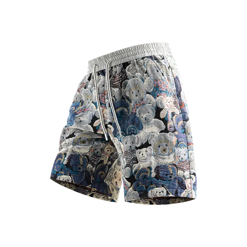 JIMI&JONS Casual Shorts Unisex Blue Bear-0