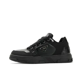 Same Way Slip Resistant, Abrasion Resistant, Lightweight Low Top Skateboard Shoes Unisex Black