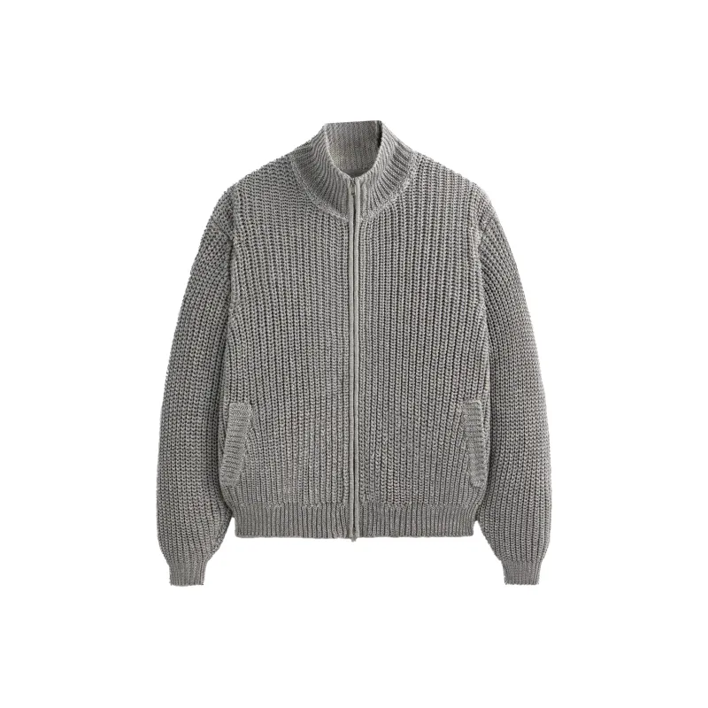 KITH SS25 Reflective Wyona Full Zip Sweater Knitwear Men's Silver-0