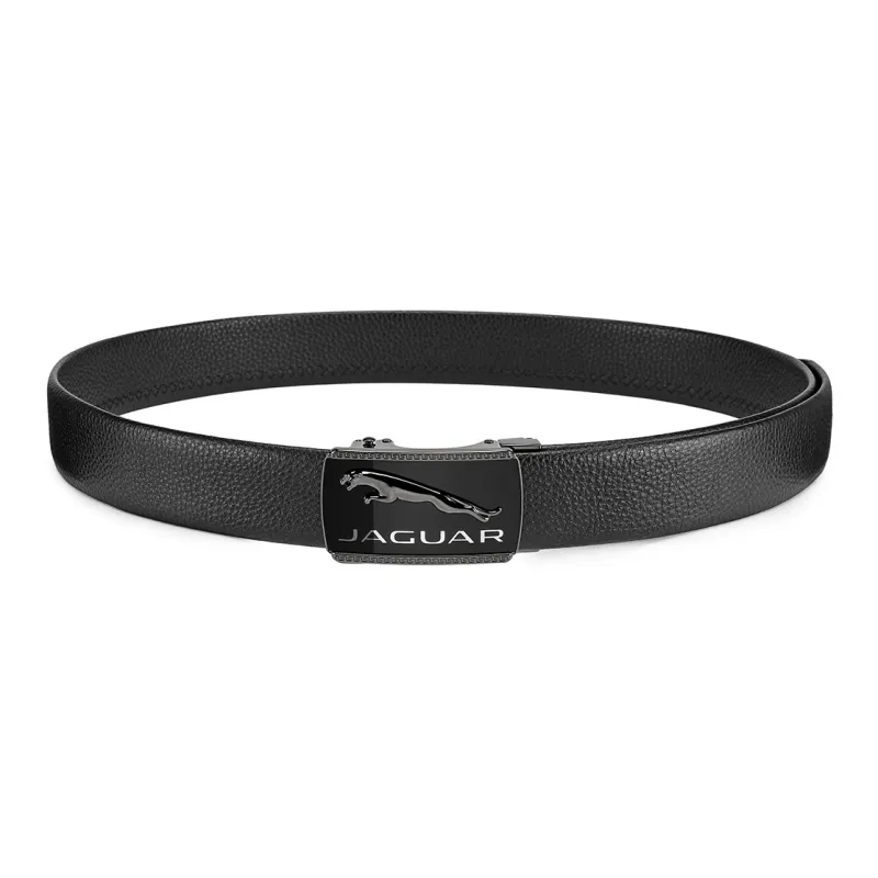 JAGUAR Top Grain Cow Leather Belts Men's Black 3.5cm-5