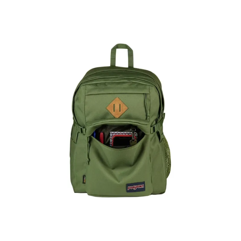 JanSport Suede Backpack Extra Large Unisex Khaki Green-4