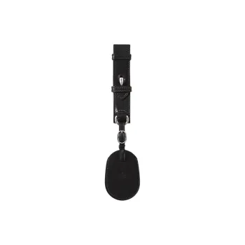 GUCCI Leather Luggage Tag Unisex Black